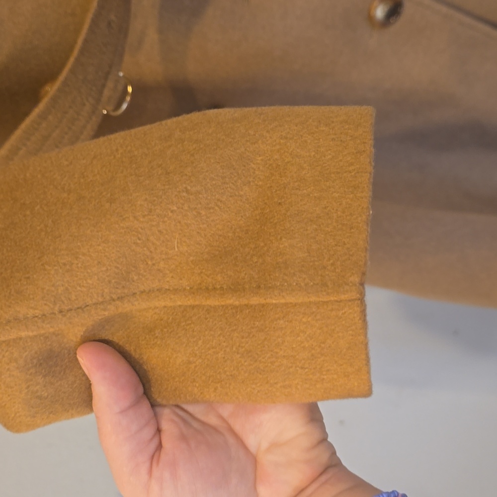 Burberry Cashmere Wool Camel Color Classic Trench Coat Size 2 - Picture 7 of 16